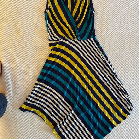 Sangria Striped Handkerchief Hem Dress - Picture 3 of 4